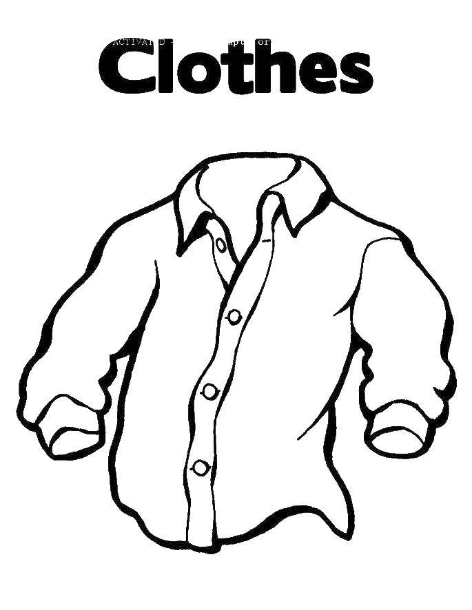 Название: Раскраска Рубашка. Категория: Одежда. Теги: Рубашка, одежда.