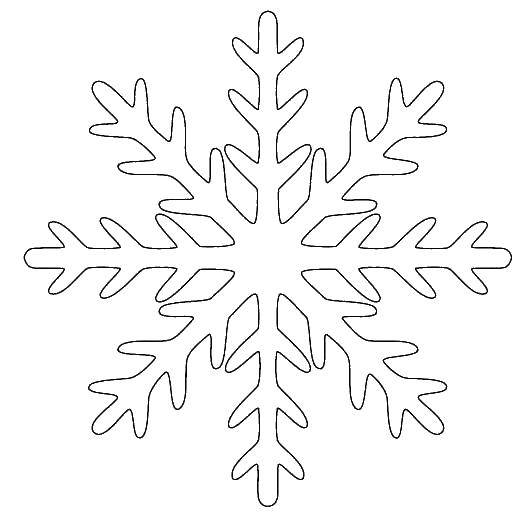 Название: Раскраска Простая снежинка. Категория: снег. Теги: зима, снег, снежинка.