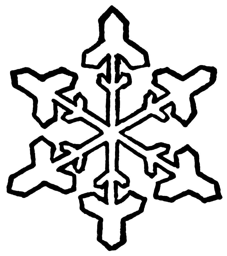 Название: Раскраска Снежинка-узор. Категория: узоры. Теги: снег, снежинка, узор.