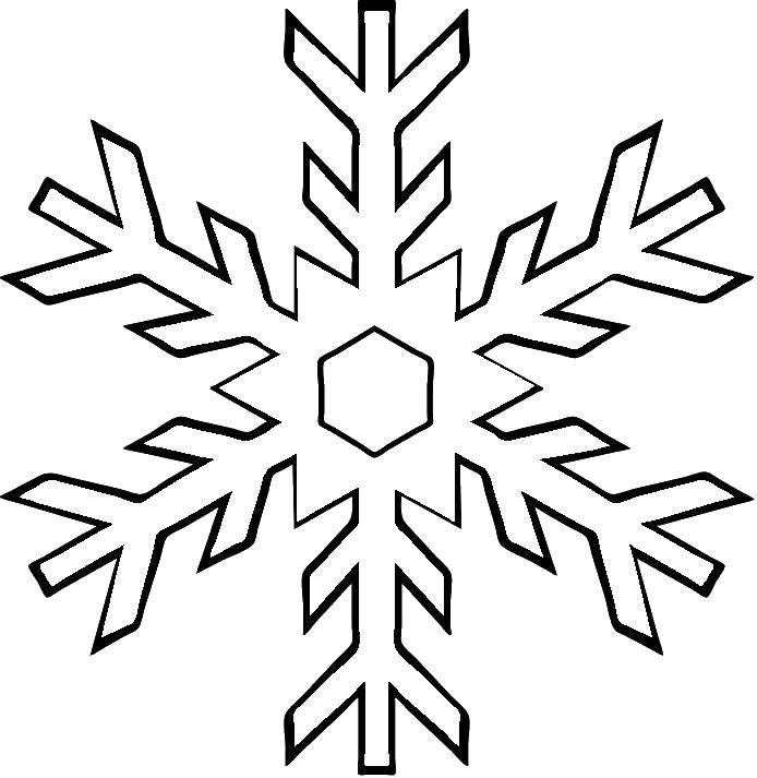 Coloring Snowflake. Category snow. Tags:  winter, snow, snowflake.