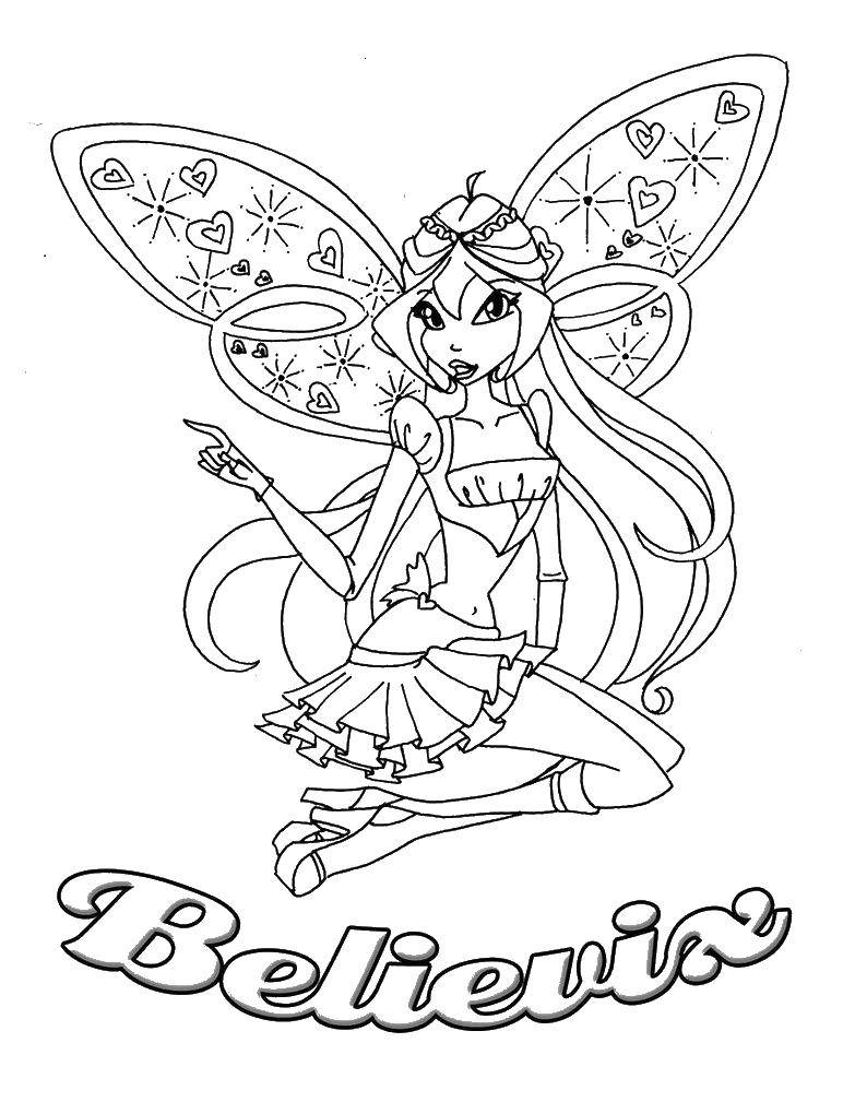 Coloring Bloom from winx club. Category Winx club. Tags:  BLOOM, Fairy, Winx.
