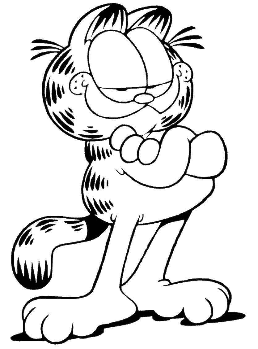 Coloring Garfield. Category cartoons. Tags:  Garfield .