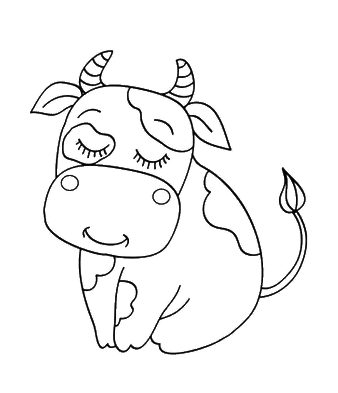 Coloring Cow. Category Pets allowed. Tags:  cow, milk.