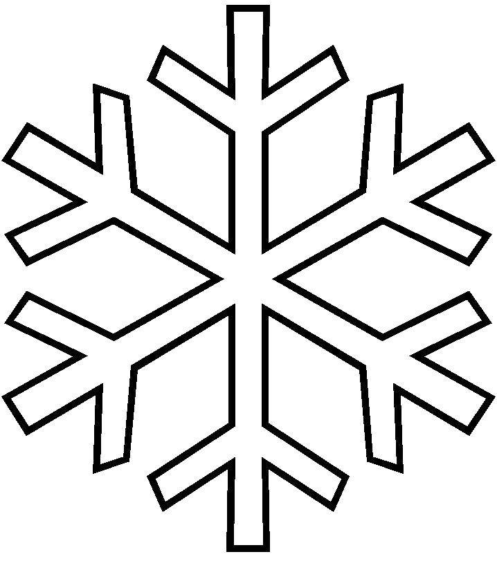 Название: Раскраска Простая крупная снежинка. Категория: снег. Теги: зима, снег, снежинка.