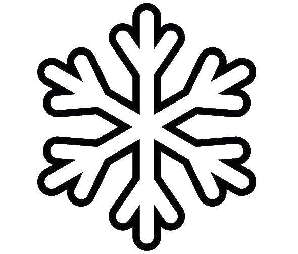Coloring Simplified snowflake. Category snow. Tags:  winter, snow, snowflake.