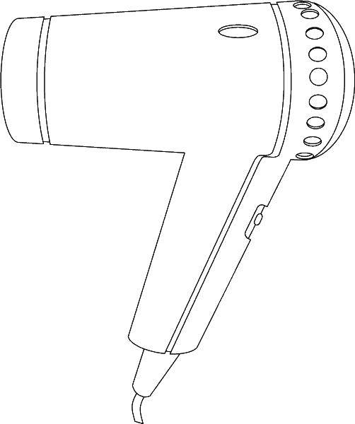 Coloring Hairdryer. Category appliances. Tags:  Hairdryer.