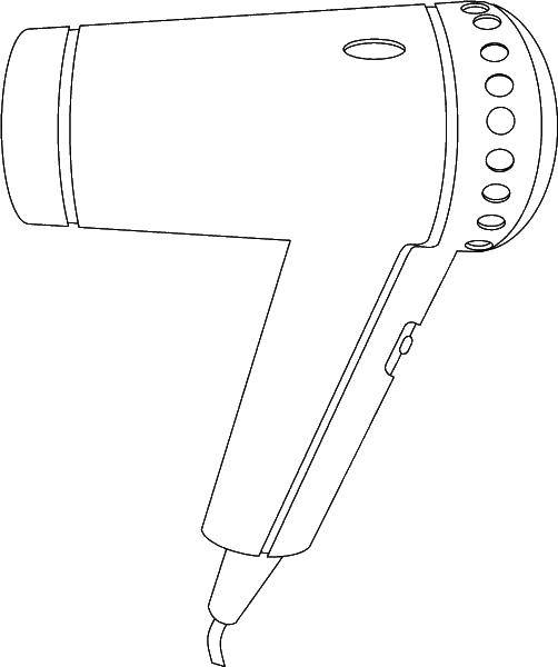 Coloring Hairdryer. Category appliances. Tags:  Hairdryer.