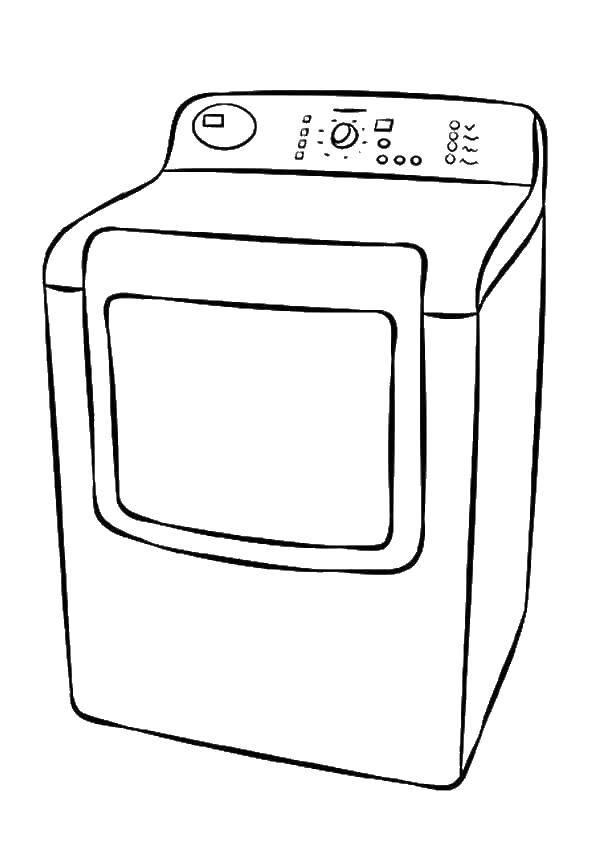 Coloring Washing machine. Category appliances. Tags:  washer and dryer, machine.