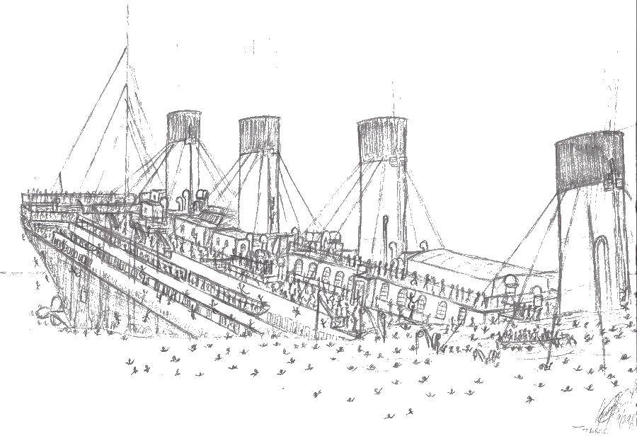 Free Titanic Coloring Pages