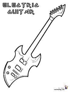 Coloring Electric guitar. Category Electric guitar. Tags:  electric guitar.