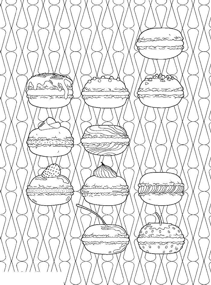 Coloring Cupcakes. Category The food. Tags:  cupcakes.