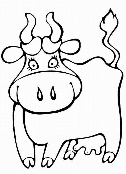 Coloring Figure cow. Category Pets allowed. Tags:  cow.