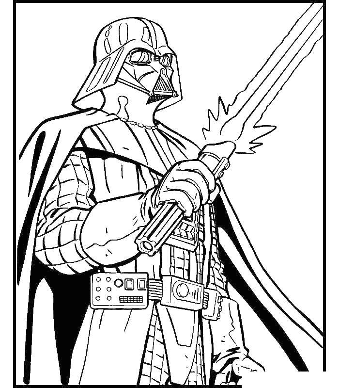 Coloring Dard Vader. Category cartoons. Tags:  Darthvader.