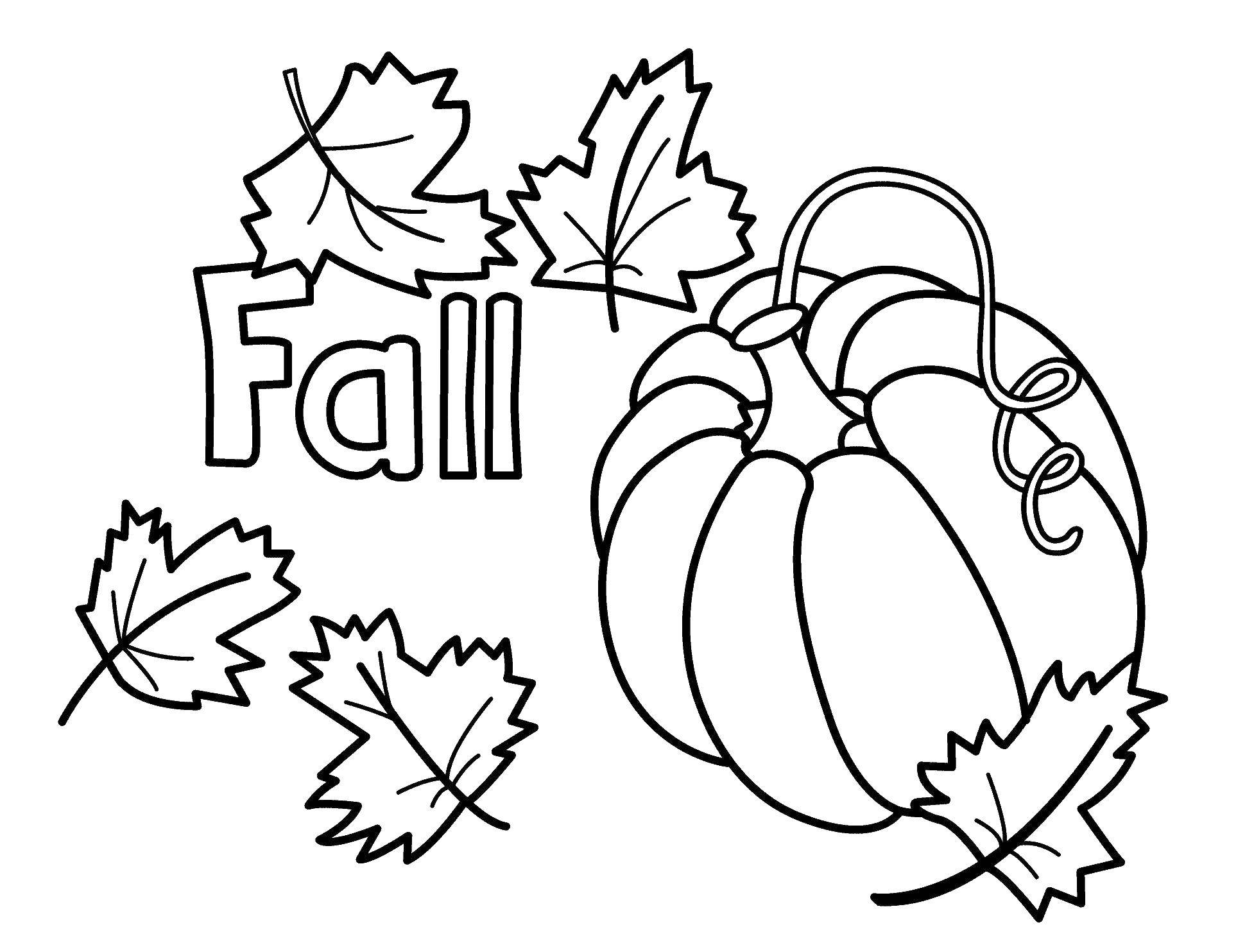 Coloring Autumn harvest. Category Autumn leaves falling. Tags:  autumn harvest, pumpkins.