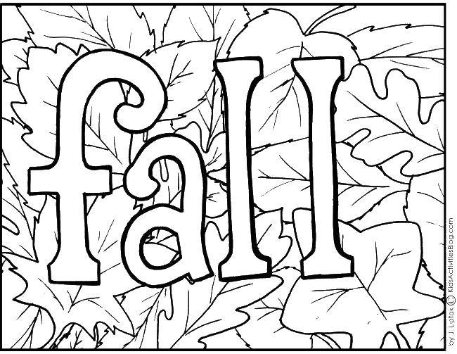 Coloring Falling leaves. Category Autumn leaves falling. Tags:  leaf fall, leaves, fall.