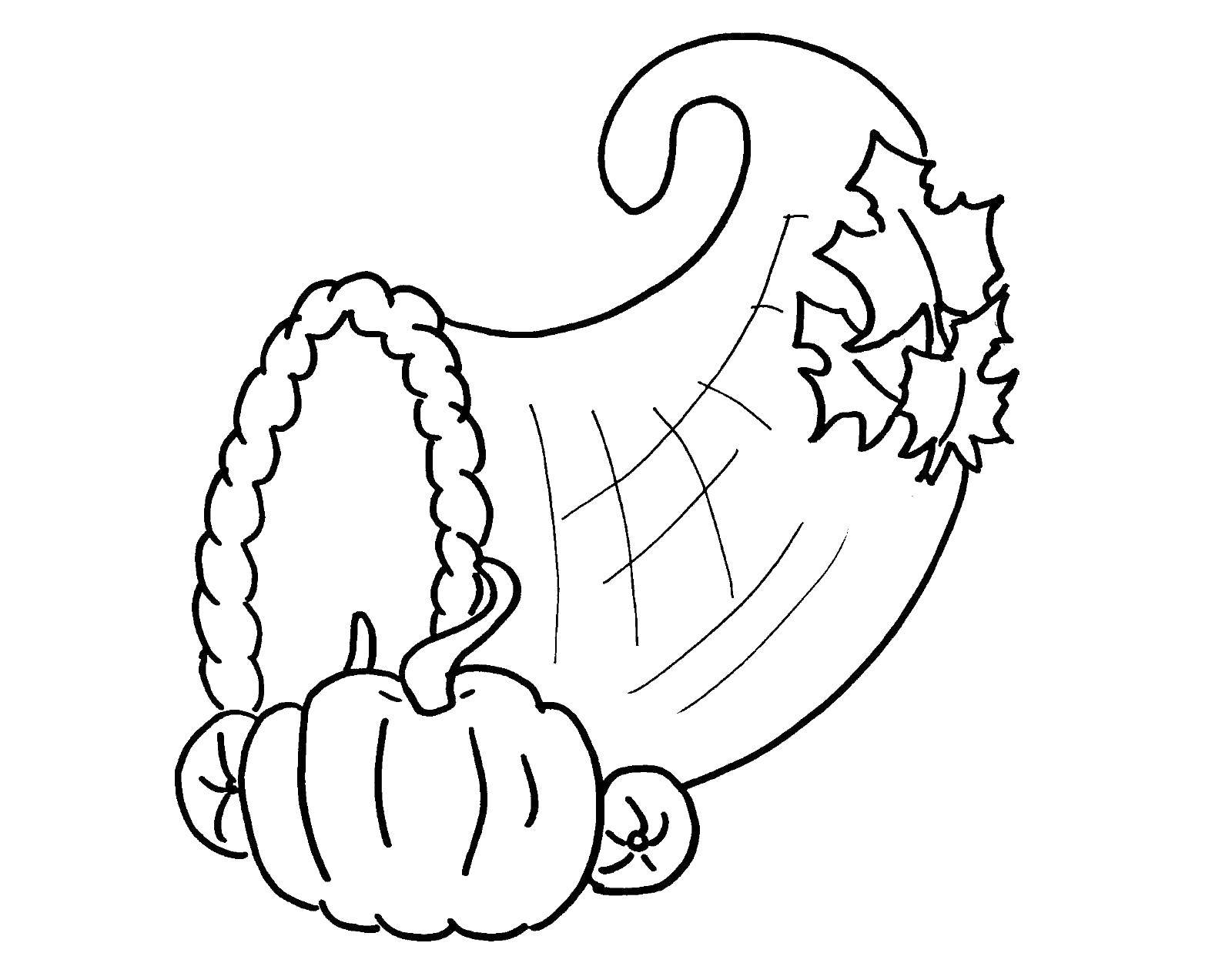 Coloring Autumn gifts. Category Autumn. Tags:  autumn, leaves, pumpkin.