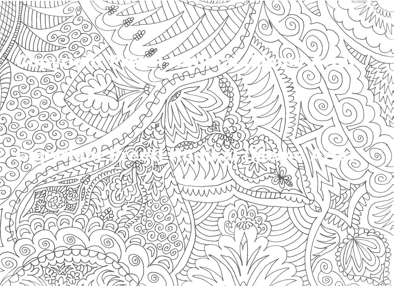 Coloring Flower patterns. Category Patterns with flowers. Tags:  patterns, flowers.