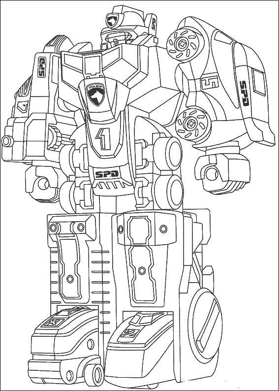 Coloring Ranger transformer. Category the Rangers . Tags:  the Rangers , transformers, cartoons.