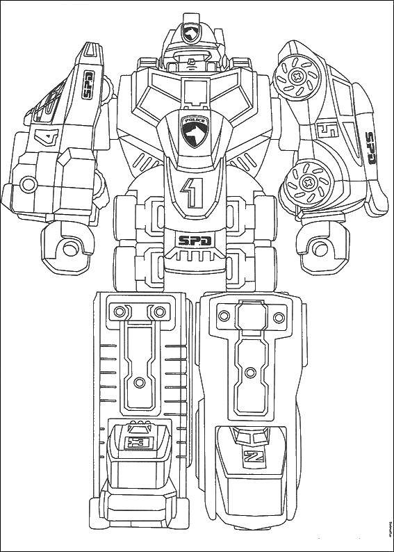 Coloring Ranger transformer. Category the Rangers . Tags:  the Rangers , transformers, cartoons.