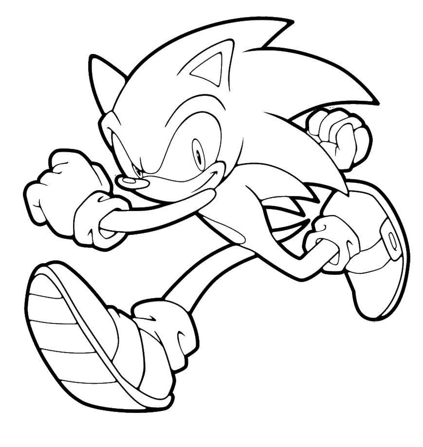 Coloring Sonic the hedgehog. Category coloring pages sonic. Tags:  sonic , hedgehog.