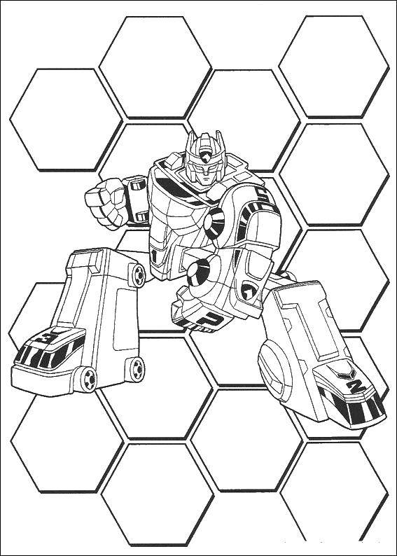 Coloring Ranger transformer. Category the Rangers . Tags:  the Rangers , transformers, cartoons.