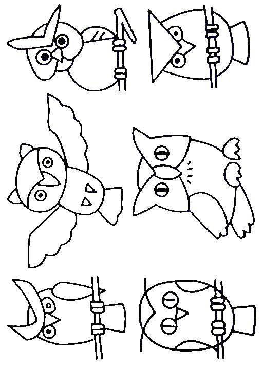 Coloring Owls. Category birds. Tags:  birds, owls.