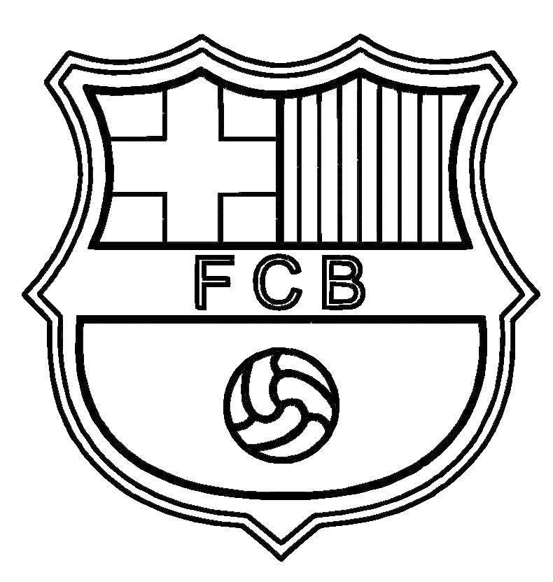 Название: Раскраска Барселона. Категория: Футбол. Теги: футбол, клуб, Барселона.