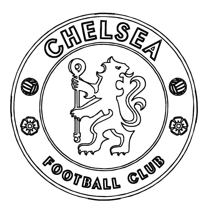 Coloring Chelsea. Category Football. Tags:  football, Chelsea, club.