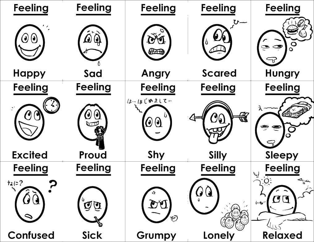 Coloring Emotions. Category The emotions. Tags:  emotions, emoticons.