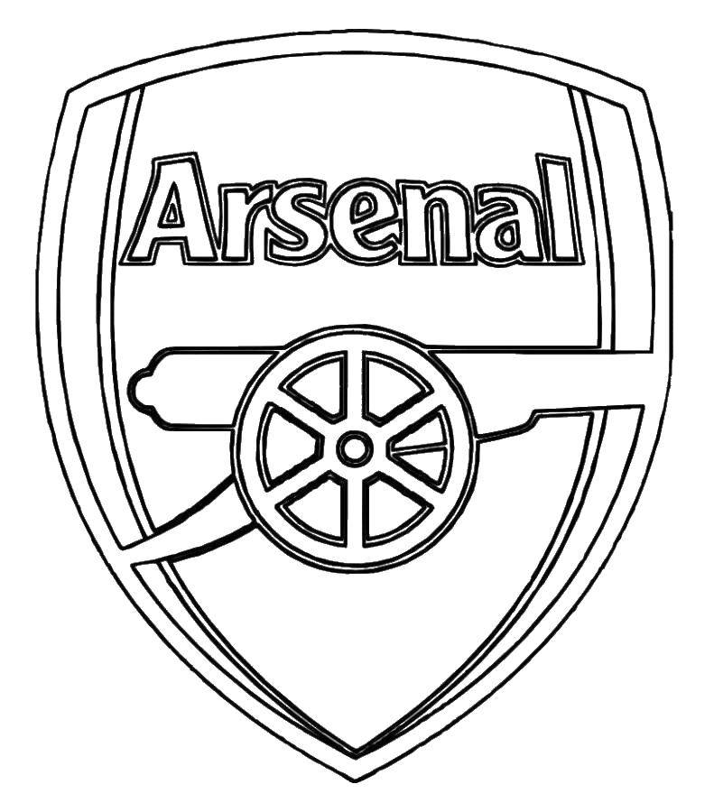 Coloring Arsenal football club. Category Football. Tags:  football, Arsenal, club.