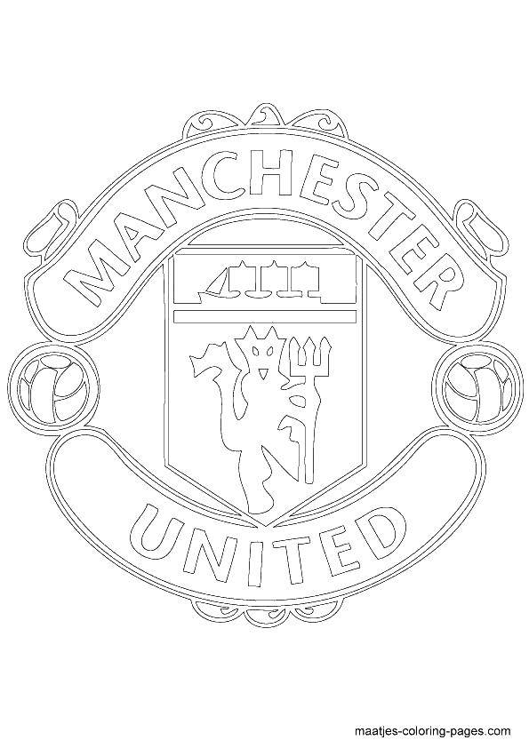 Coloring Manchester United. Category Football. Tags:  football, club, Manchester United.
