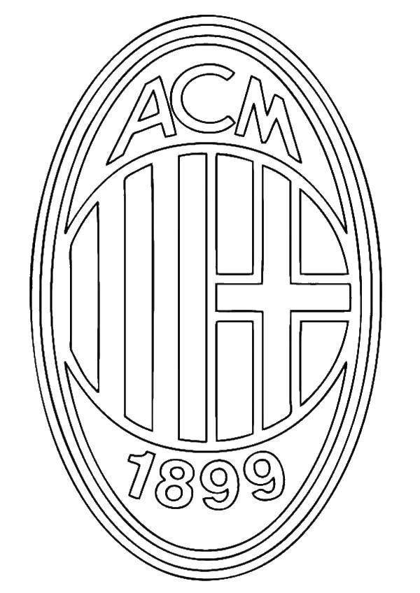 Coloring Milan. Category Football. Tags:  football club, Milan.