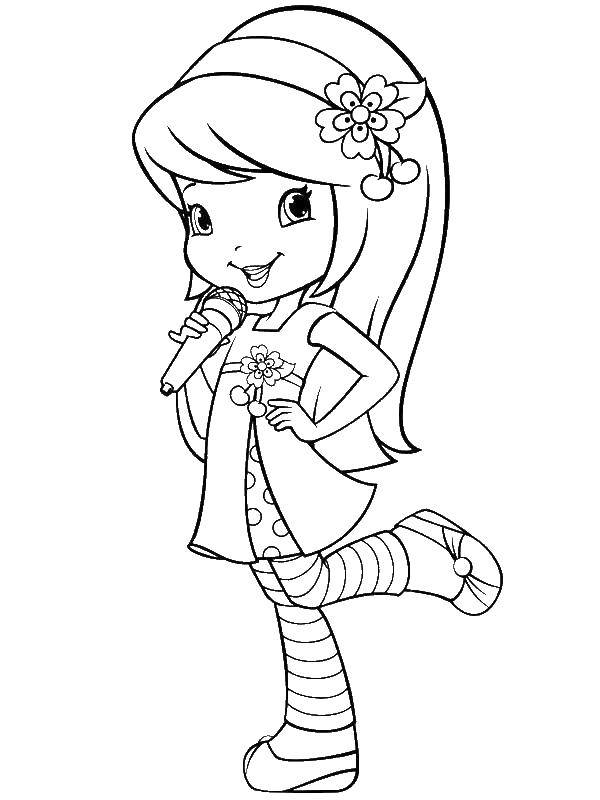 Coloring Charlotte strawberry. Category coloring pages for girls. Tags:  Charlotte, cartoon.