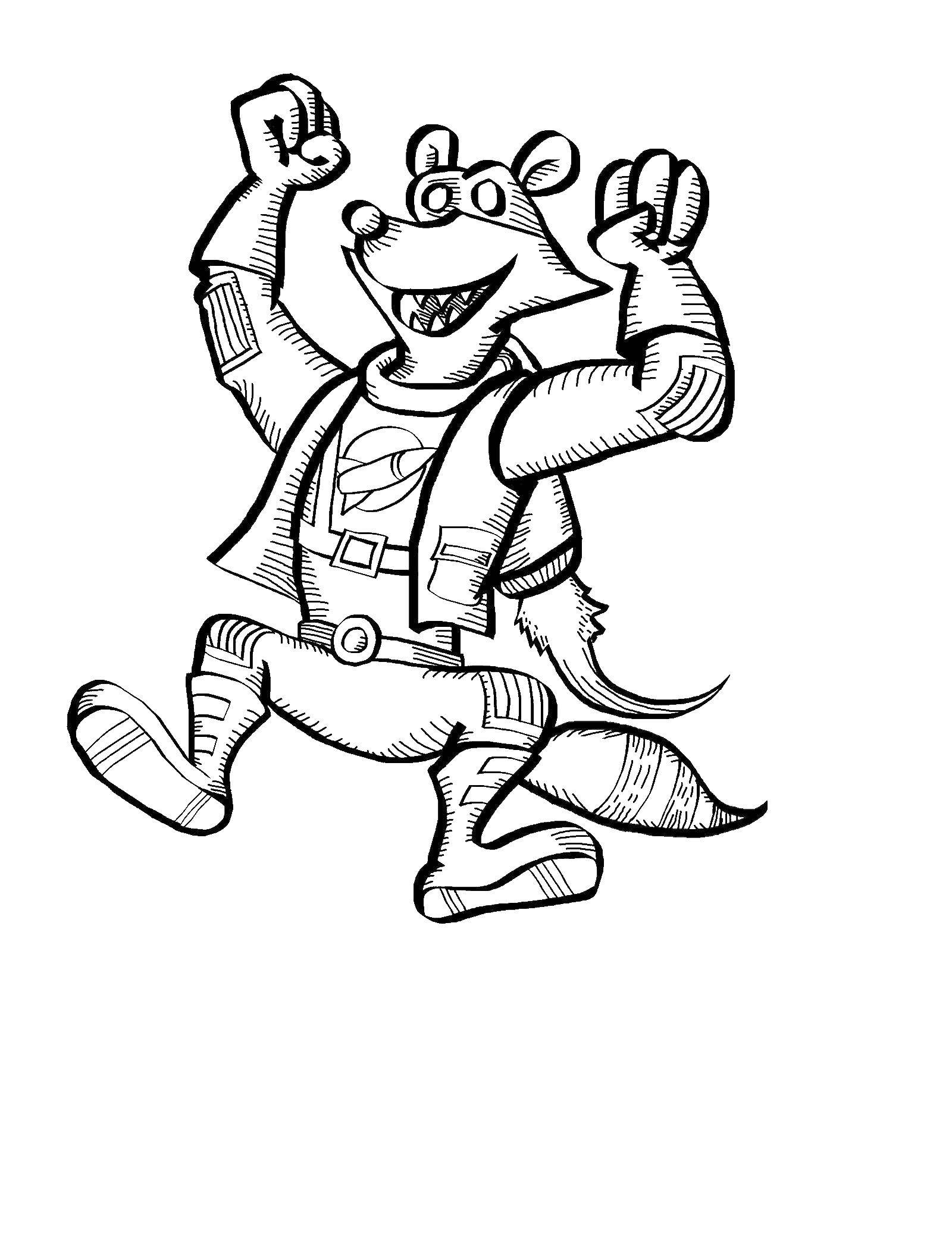 Coloring Super raccoon. Category superheroes. Tags:  super raccoon.