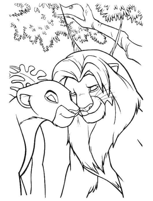 Coloring The lion king. Category The lion king. Tags:  cartoons, the lion King, lions.