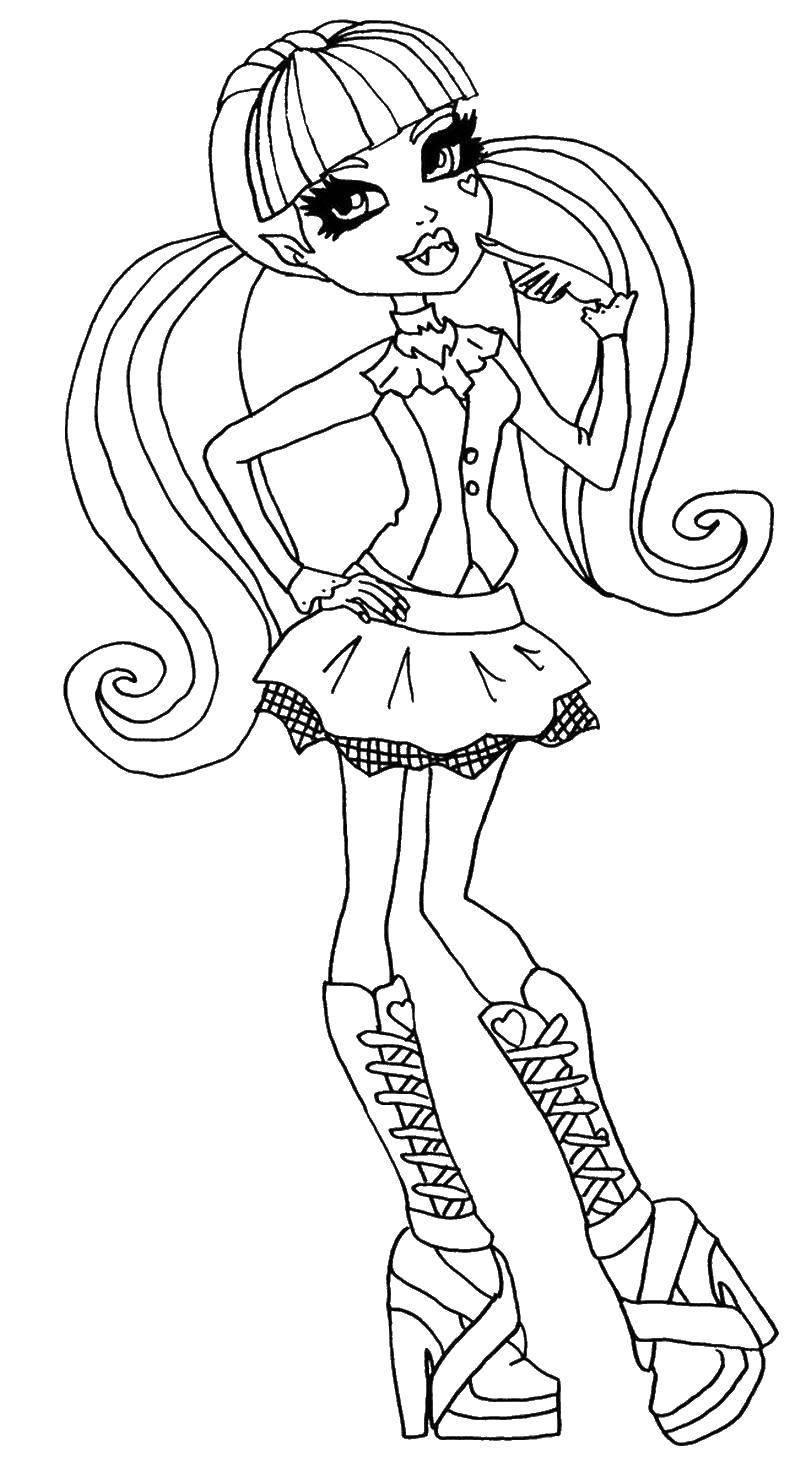 Doll Coloring Pages for Girls