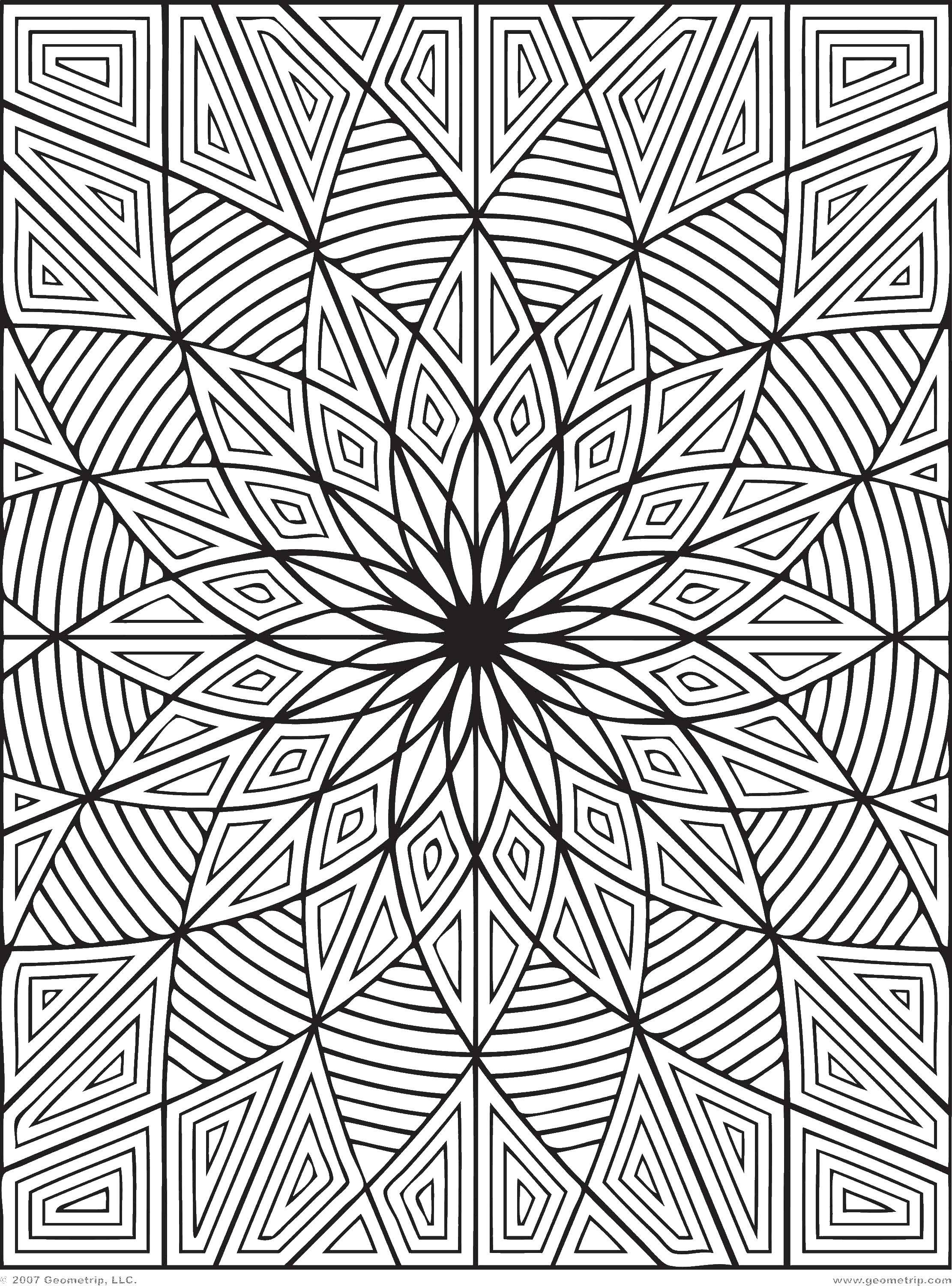 Coloring Pattern geometry. Category With patterns. Tags:  Pattern, geometry.