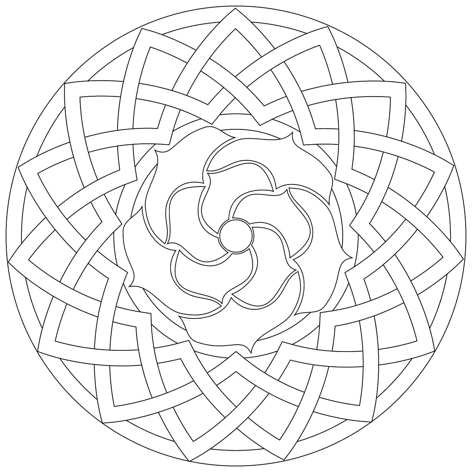 Coloring Pattern flower. Category With patterns. Tags:  pattern flower.