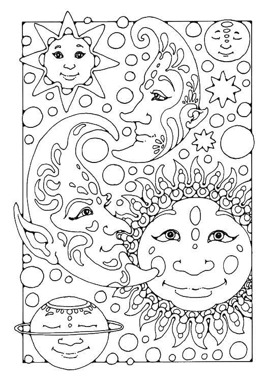 Coloring Space. Category space. Tags:  space, planets, the sun, the stars.