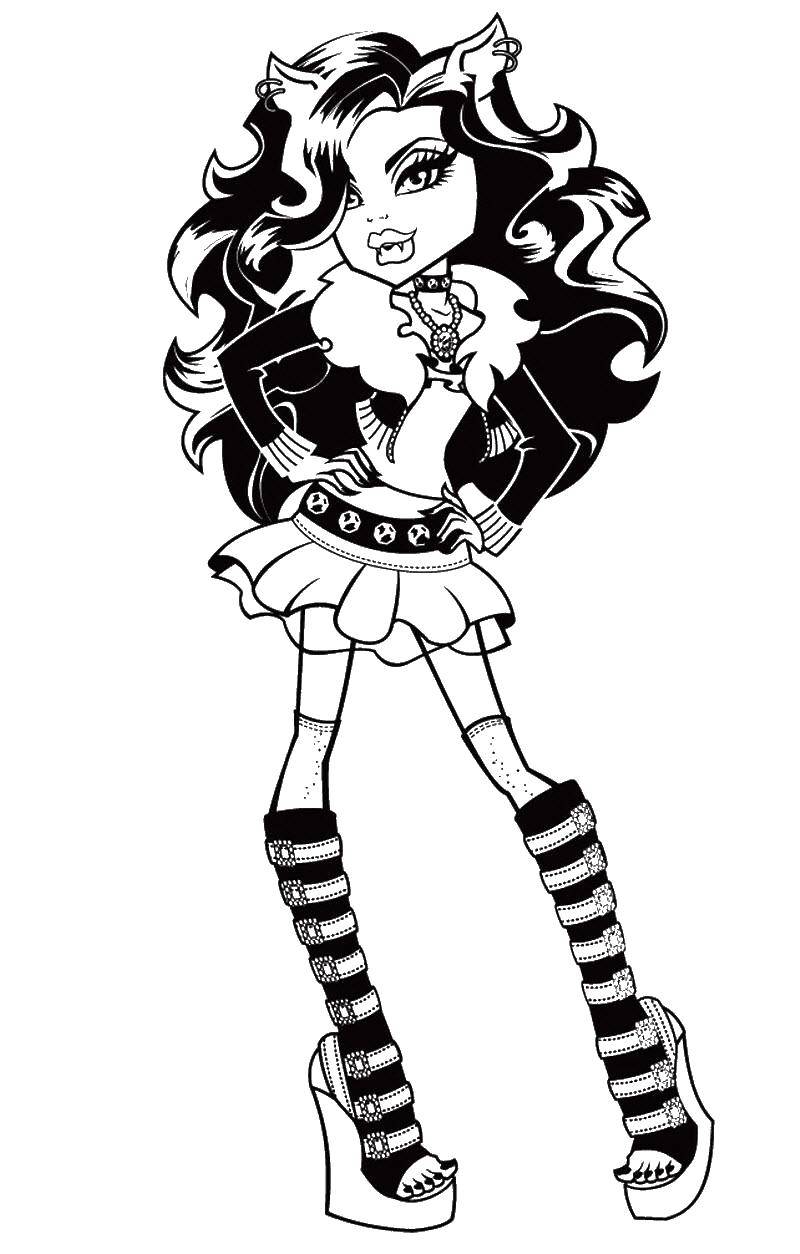 Coloring A Bratz doll is a vampire in the Gothic style. Category coloring pages for girls. Tags:  girl, doll, Barbie, Bratz, vampire.