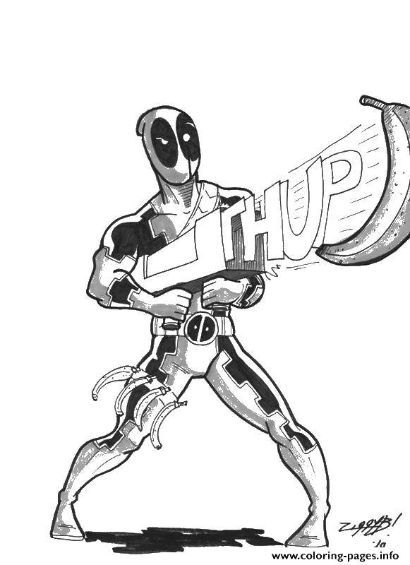 Online Coloring Pages Coloring Page Deadpool Deadpool Download Print Coloring Page