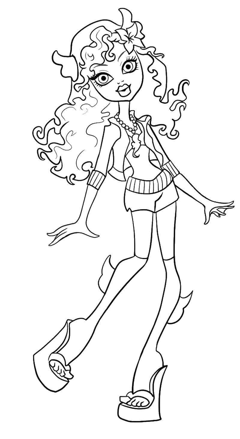 Coloring Monster high. Category coloring pages for girls. Tags:  Monstery.