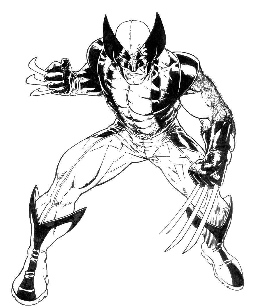Coloring Wolverine. Category superheroes. Tags:  movies, superheroes, Wolverine.