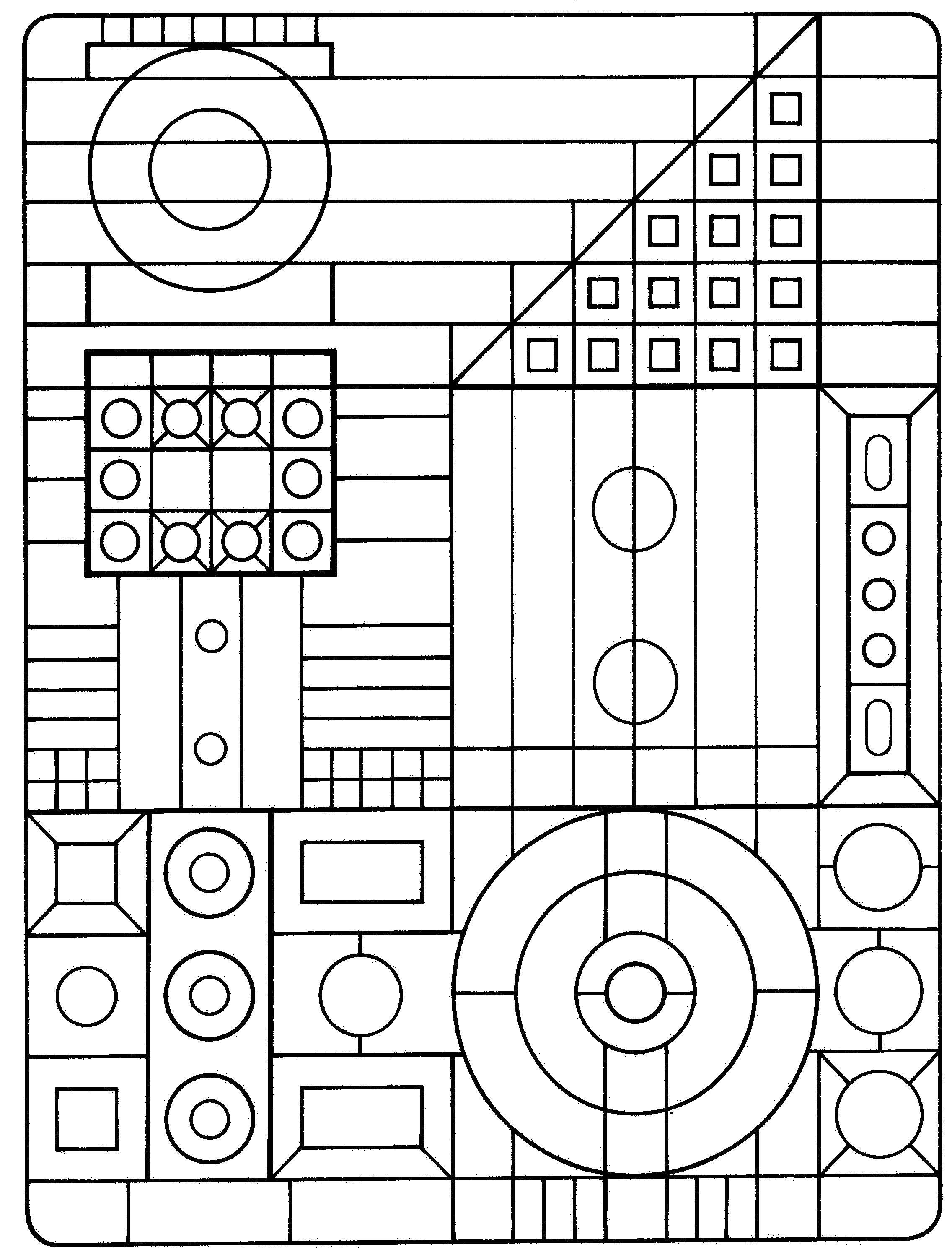 Coloring Figure. Category shapes. Tags:  patterns, shapes, stress relief.