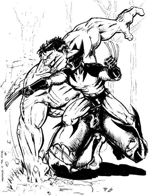 Coloring Hulk hits the ground. Category X-men. Tags:  Hulk.
