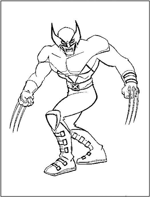 Coloring Wolverine. Category X-men. Tags:  Wolverine claws.