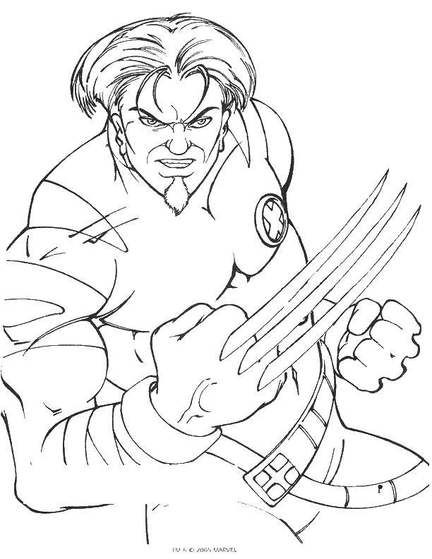 Coloring Wolverine. Category X-men. Tags:  Comics, X-Men.