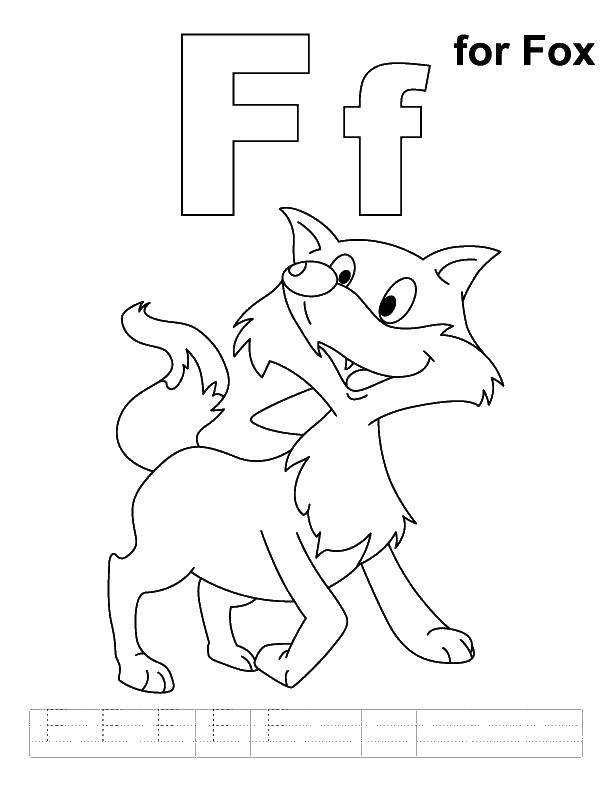 Coloring Letters. Category Fox. Tags:  English.