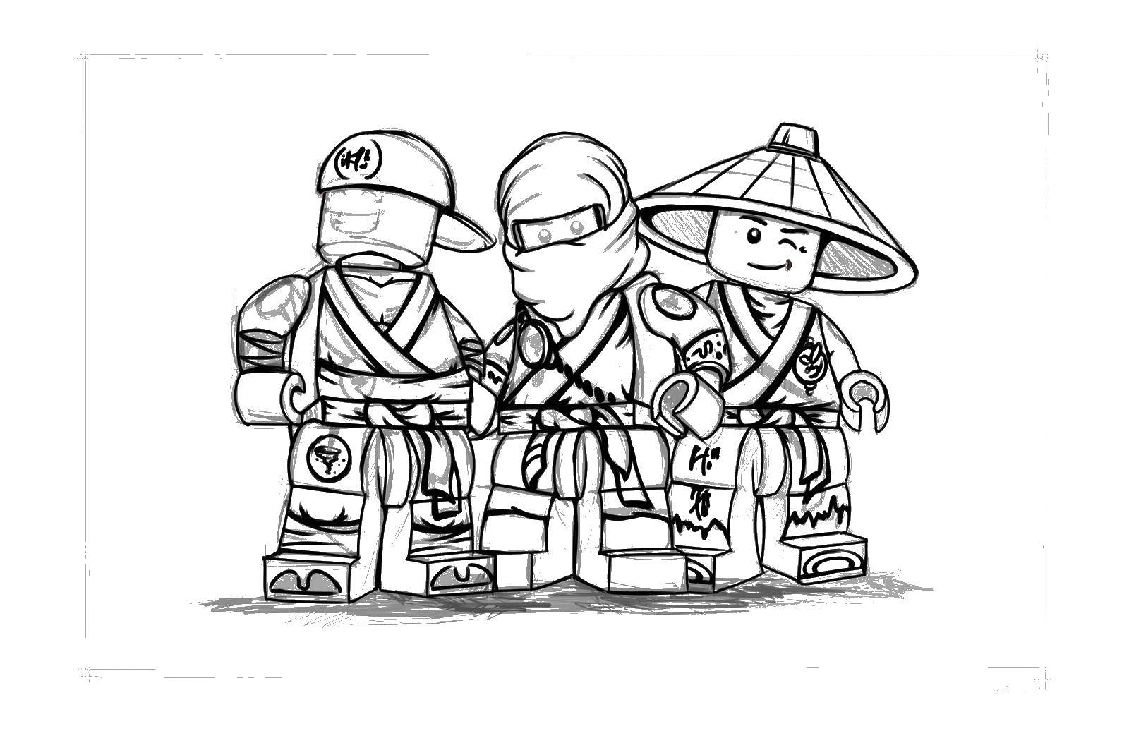 Название: Раскраска Команда ниндзя. Категория: ниндзя. Теги: Ниндзя, воин.
