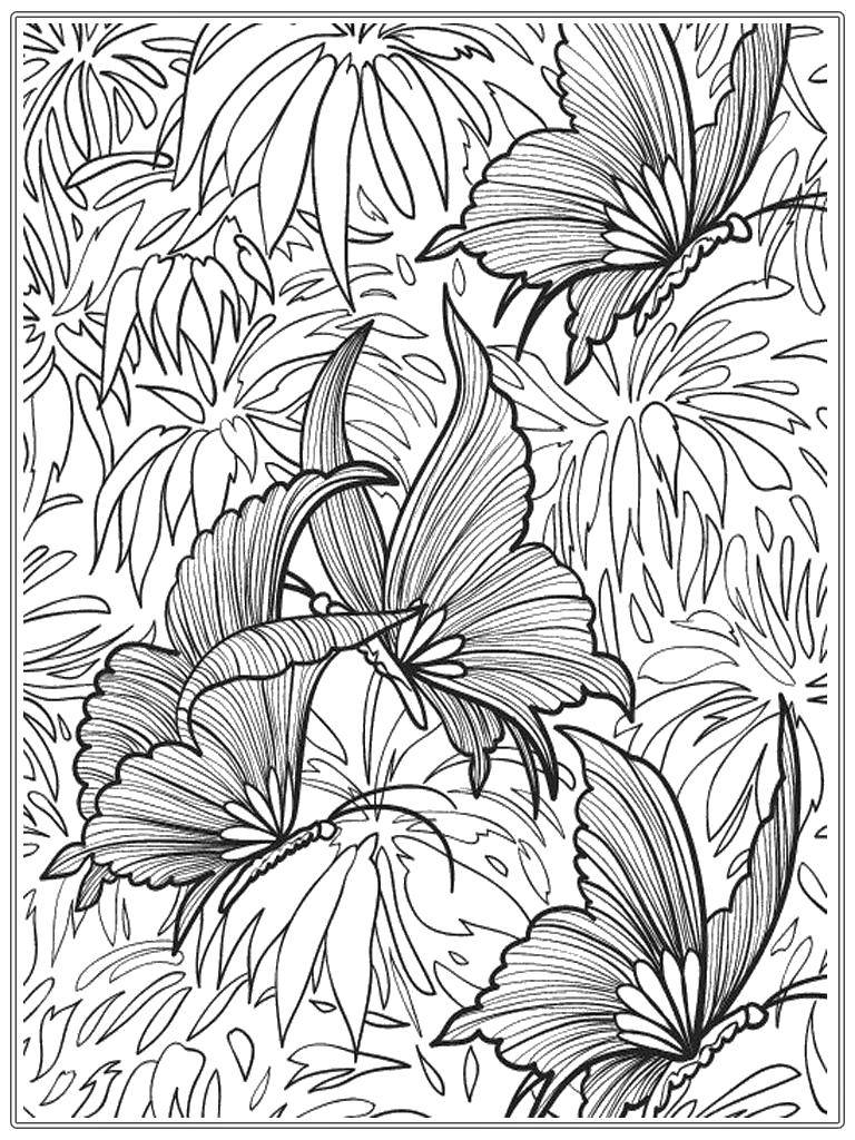 Coloring Tropical flowers. Category flowers. Tags:  Flowers.
